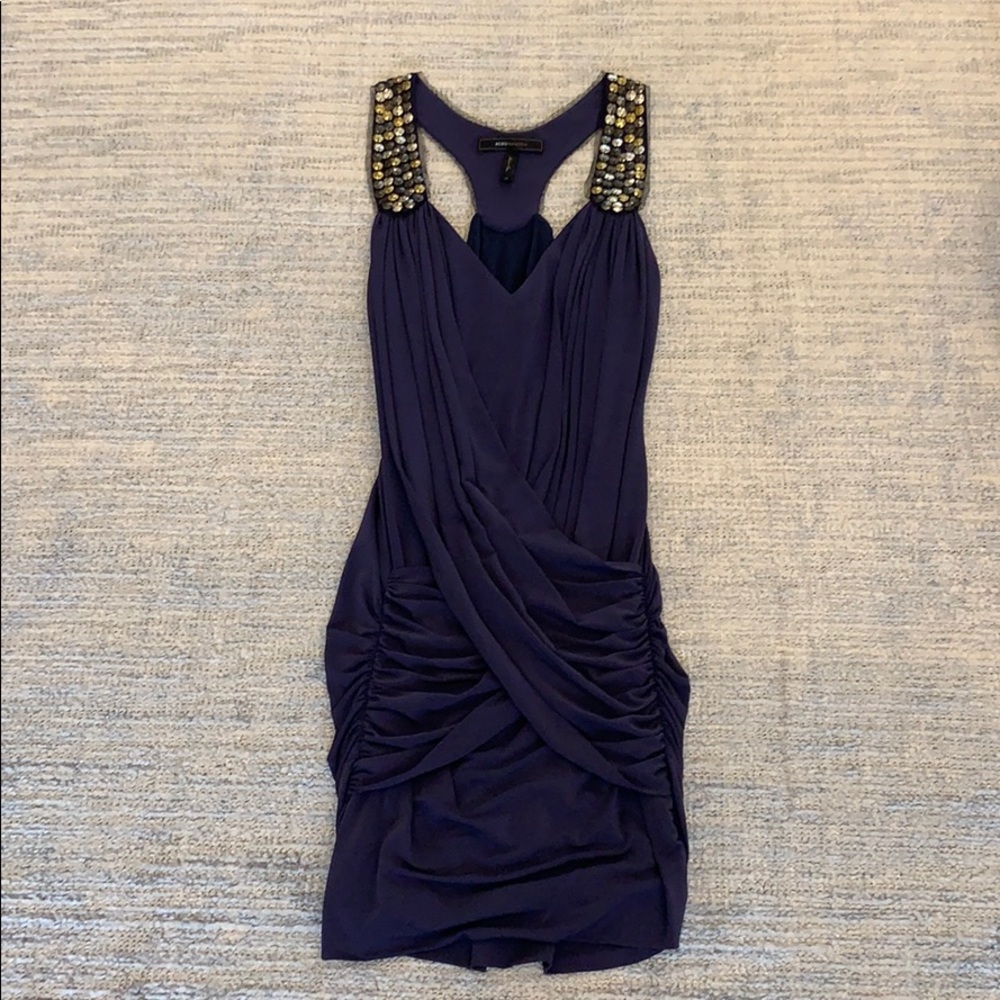 BCBGMaxAzria Sleeveless T-Back Mini Dress in XS